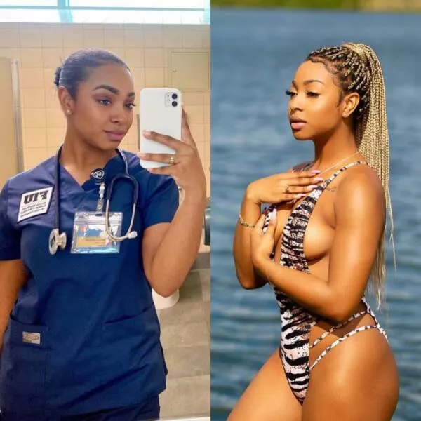 Hot girls with and without their uniforms - #57 