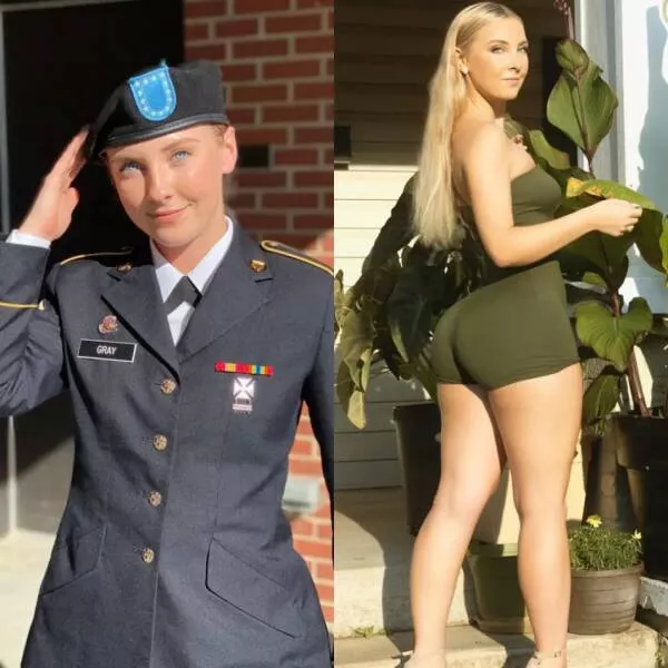 Hot girls with and without their uniforms - #59 