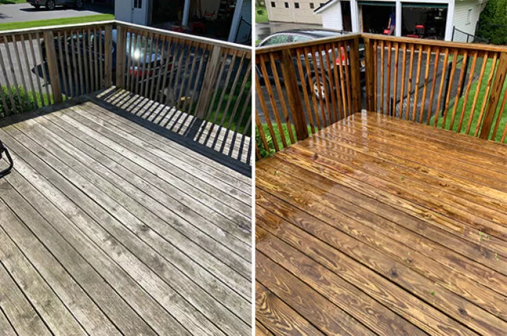 Before and after cleaning