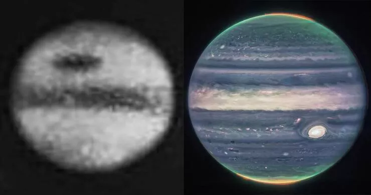 Des choses auxquelles tu nas jamais pens - #6 1er image de Jupiter vs la photo de James Webb
