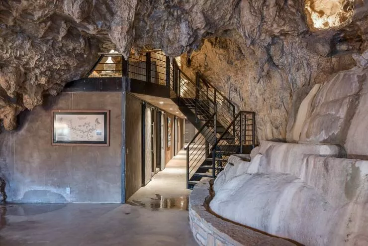 A beautiful house in a cave