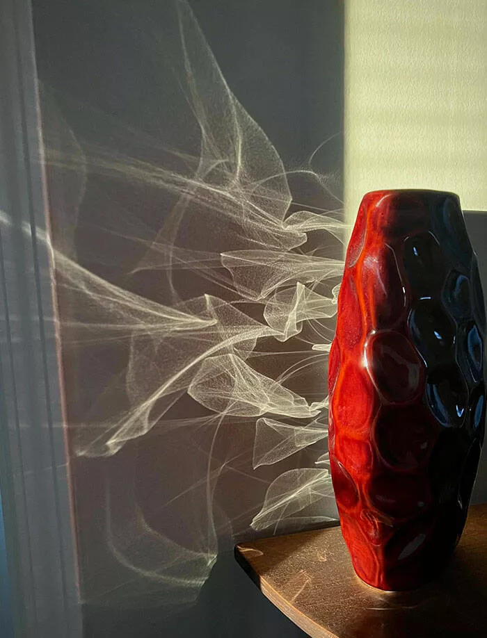 Doubles regards enchants des moments qui exigent un deuxime coup doeil - #6 La façon dont la lumière du soleil se reflète sur mon vase donne l'impression de la fumée