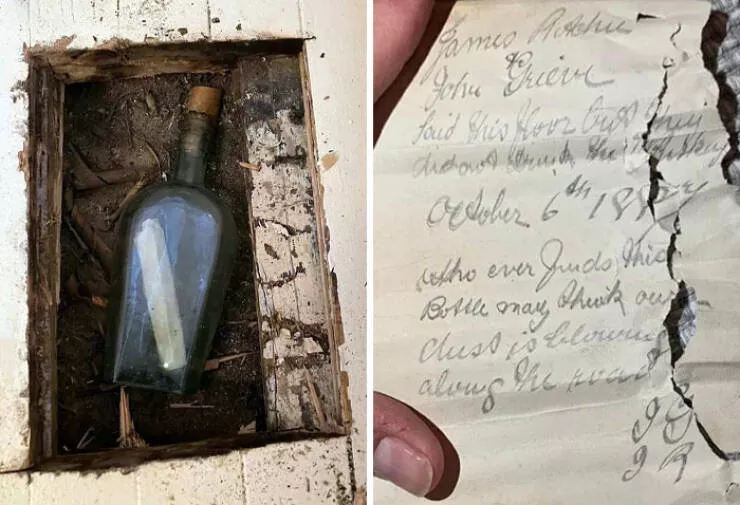 Surprising finds at home unintentional discoveries that stunned residents - #13 A woman from Edinburgh found a 135-year-old note buried under the floorboards of her house
