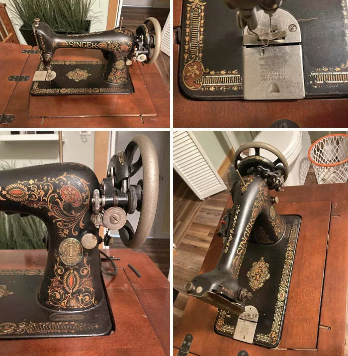 Surprising finds at home unintentional discoveries that stunned residents - #18 Unbeknownst to me, I slept 10 feet away from a 1910 Singer sewing machine my entire life