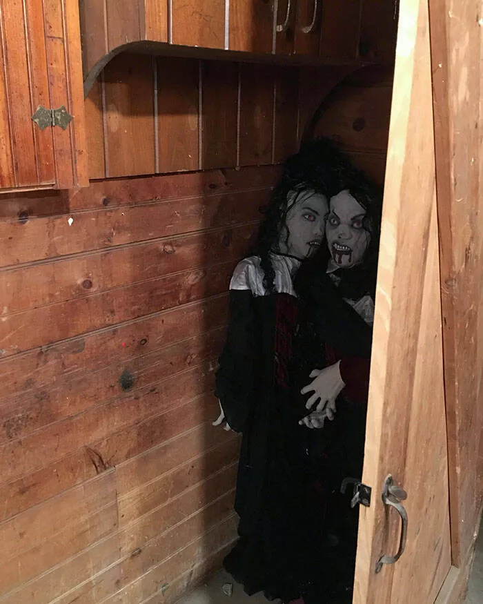 Queens of comedy partners in laughter hilarious girlfriends and wives - #6 My Wife Put These Halloween Decorations Behind a Door in Our Basement, Now I Need New Underwear