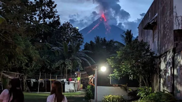 Enigmatic visuals unsettling images for a haunting experience - #2 Active Volcano Erupting Lava Near the Resort Where We Are Staying.