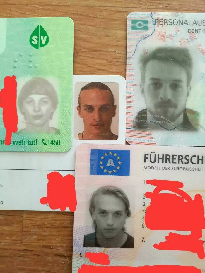 Perspectives dconcertantes photos de comparaison captivantes pour changer votre regard - #17 Je ressemble à 4 personnes différentes sur 4 cartes d'identité valides