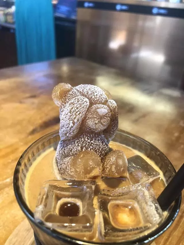 Subtle allure exploring the charm of mildly interesting moments - #6 The cafe I went to puts a teddy bear espresso ice cube into their iced lattes.