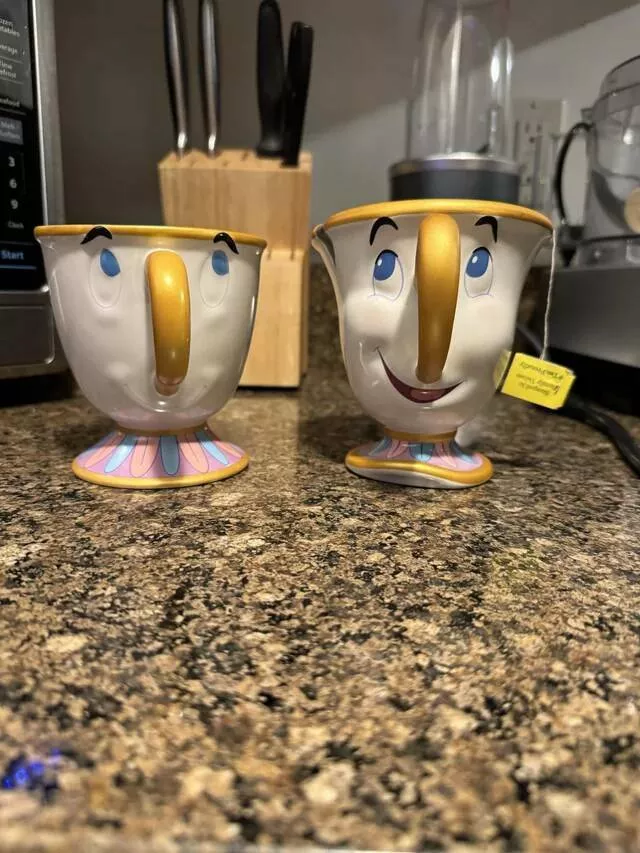 Subtle allure exploring the charm of mildly interesting moments - #9 The evolution of the Disney Chip Mug (left 2017, right 2024).