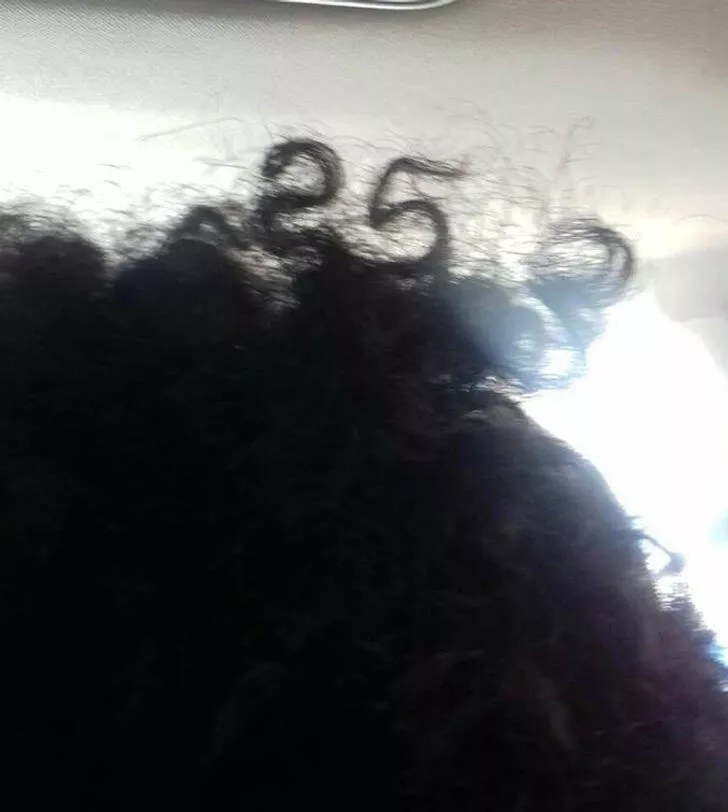 Incredible coincidences beyond belief and undeniably true - #15 My Uber driver's hair formed a perfect 25.