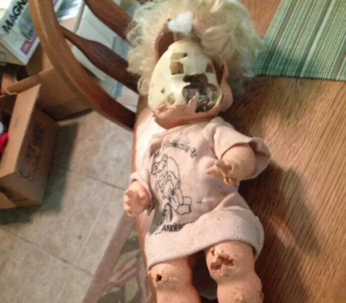 Eerie dreams photos that elicit nightmares and haunt your sleep - #4 Unearthed a 20-year-old doll in our attic—quite unsettling.