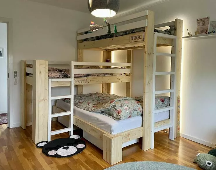 Crafty creations unveiling diy delights that steal the spotlight - #4 I Made A Triple Bunk Bed For My Kids
