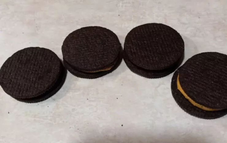 Rare spectacles once in a blue moon witness unforgettable and unlikely events - #5 Four Oreos from the same pack had upside-down cookies!
