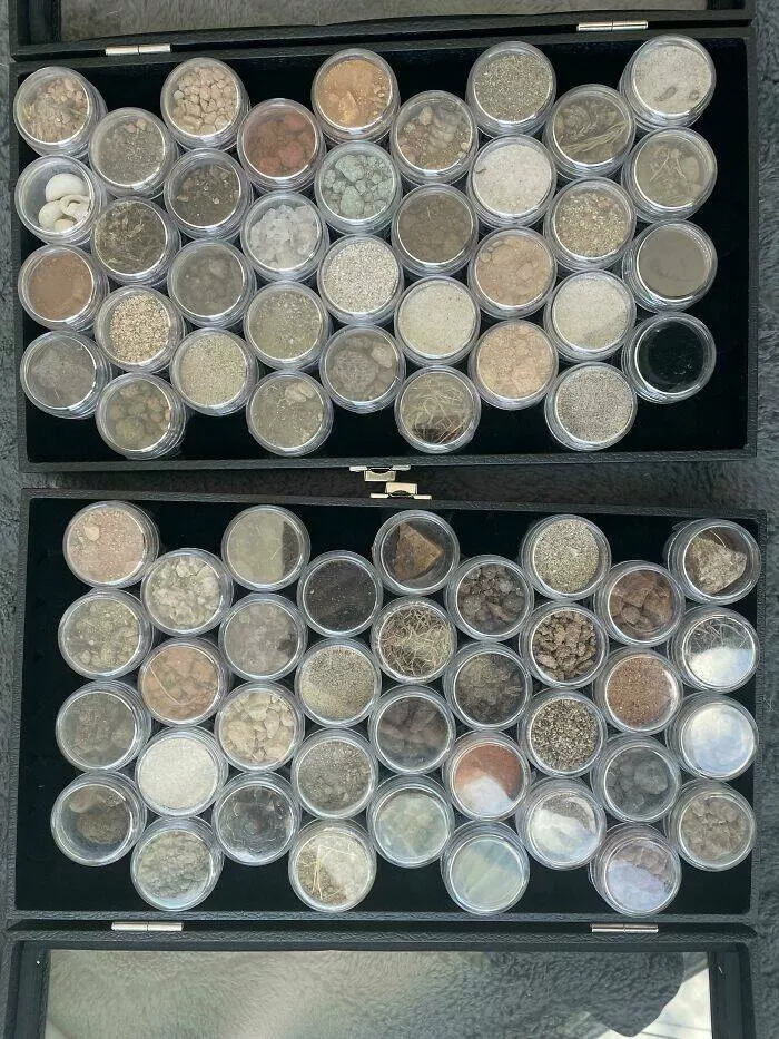 Quirky chronicles the evolution of unexpected obsessions into serious collections - #20 My nature/sand/dirt collection from around the world.