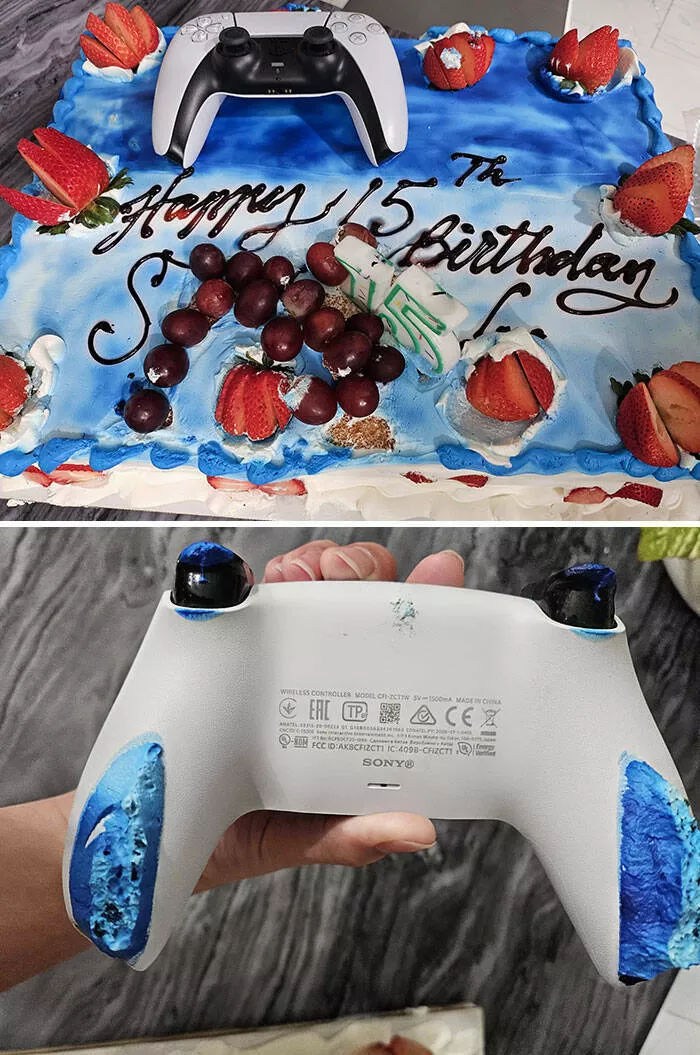 Navigating parenthood a guide to thriving in the digital age - #11 My Mom Thought My Controller Would Be A Good Birthday Cake Decoration And It's Not Coming Off