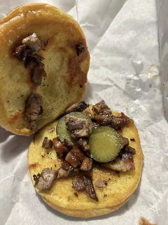 Workplace whimsies unveiling the comedy of errors in ridiculous office mishaps - #1 The individual responsible for assembling this $11 brisket sandwich: