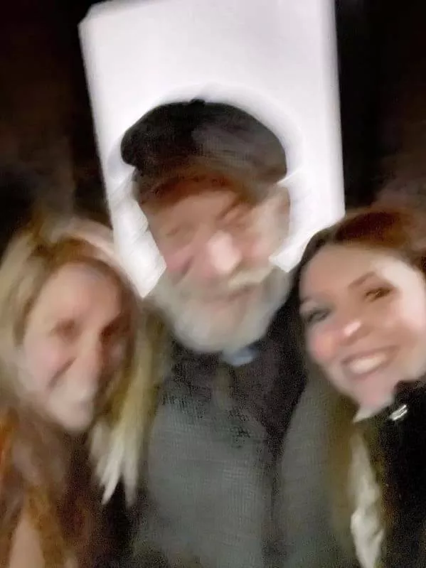 Annoying encounters moments that playfully aggravate - #18 Met Ian McKellen last night. Forgot to turn the flash on for the photo