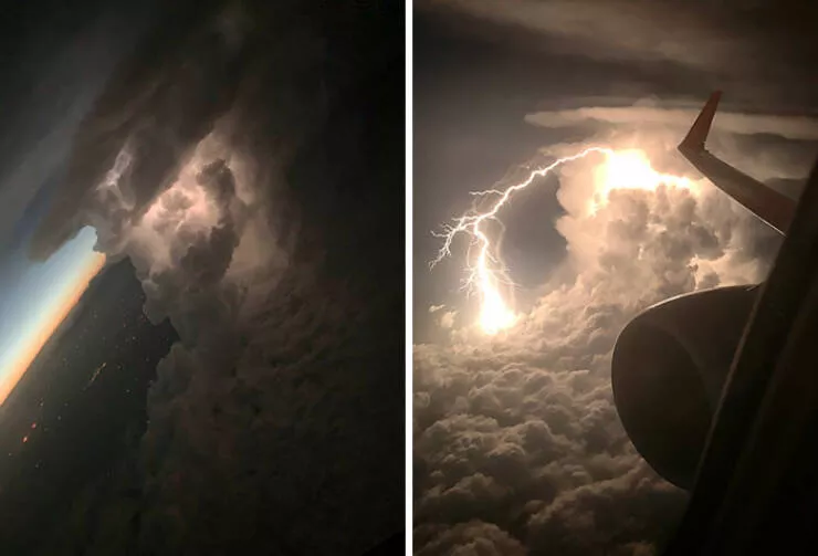 Dcouvertes insolites images curieuses sous des perspectives inhabituelles - #7 Capture d'éclairs transperçant les nuages sur le chemin de Phoenix