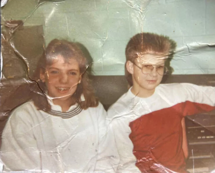 Nostalgic charm exploring the allure of vintage vibes - #17 My wife and I posing for our 8th-grade photo in 1985 – still going strong together