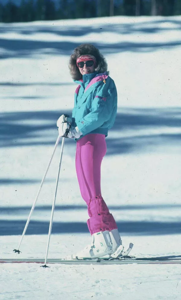 Nostalgic charm exploring the allure of vintage vibes - #19 My wife sporting a fashionable ski look from the mid-80s
