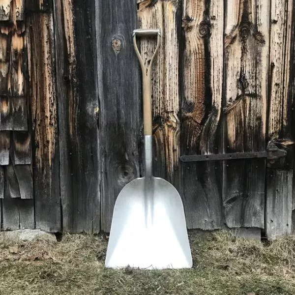 Durable investments buyitforlife items that withstand the test of time - #5 This aluminum shovel belonged to my grandfather-in-law and bears the emblem of the Wood Shovel and Tool Co. It likely dates back to the 1930s or 1940s.