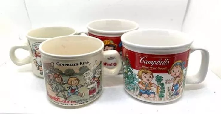 Rediscovering 90s nostalgia treasures from every millennials childhood home - #17 Campbell's Kids soup mugs suitable for soup or hot cocoa with marshmallows