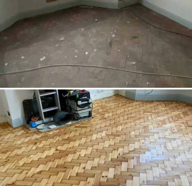 Intriguing discoveries subtly surprising finds that captivate - #19 Witness the restoration of 1930s parquet flooring