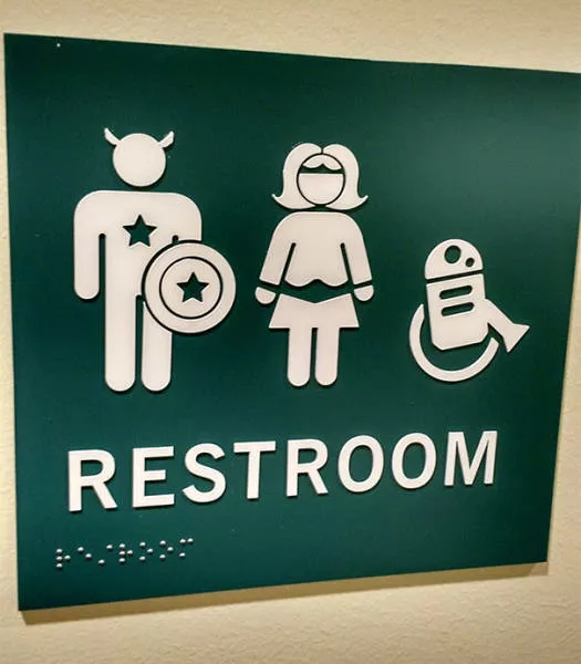 Creative restroom signs - #23 