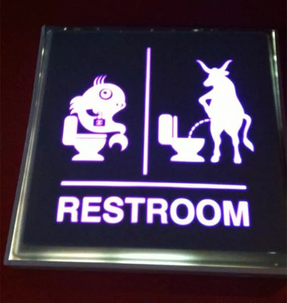 Creative restroom signs - #26 