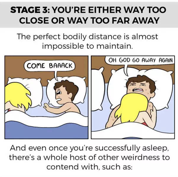 6 stages of sleeping with your partner by jacob andrews - #3 