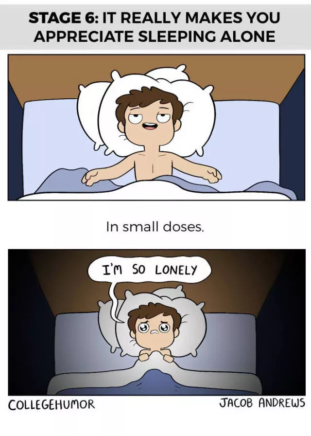 6 stages of sleeping with your partner by jacob andrews - #6 