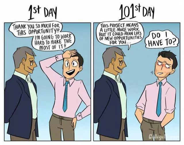 1er jour de travail vs le 101e jour - #5 